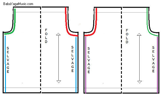 Harem pants construction diagram