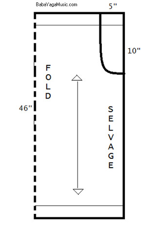 Harem pants cutting diagram