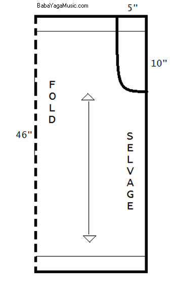 Harem pants cutting diagram